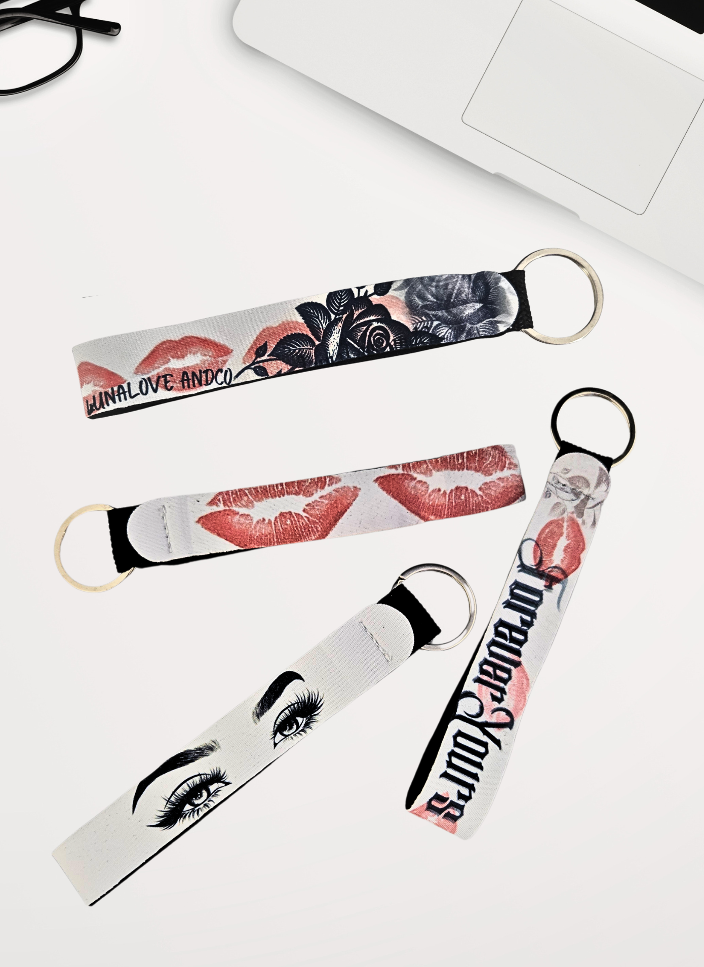 Custom Wristlet strap keychains