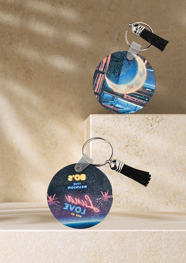 Custom picture circle keychain